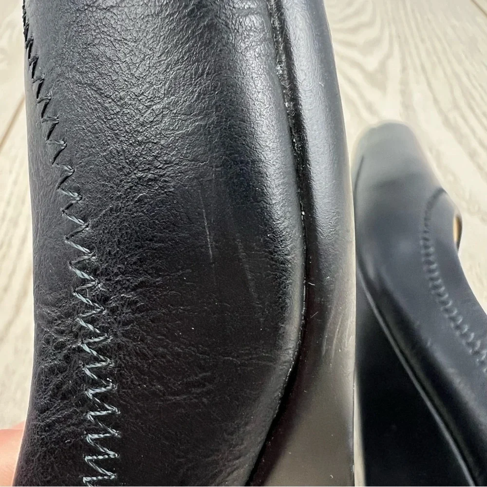Life Stride Simply Comfort Groovy Wedge Slip On 7W Black Cowgirl $60